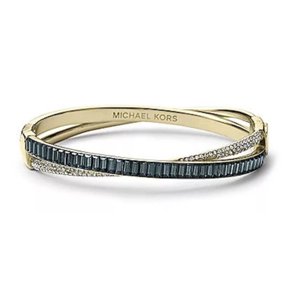 NWT Michael Kors Gold Bangle Baguette Bracelet